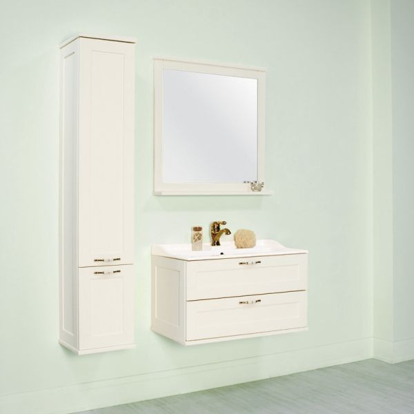 Шкаф Акватон Леон дуб белый 1A186503LBPS0